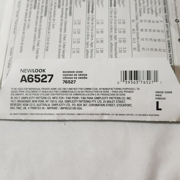 New Look Simplicity Sewing Pattern A6527 Size 8-20 UNCUT - Picture 6 of 8